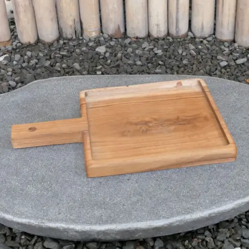 Product image of the product “Wooden tray, made of teak wood, 30 x 20 x 2 cm ”